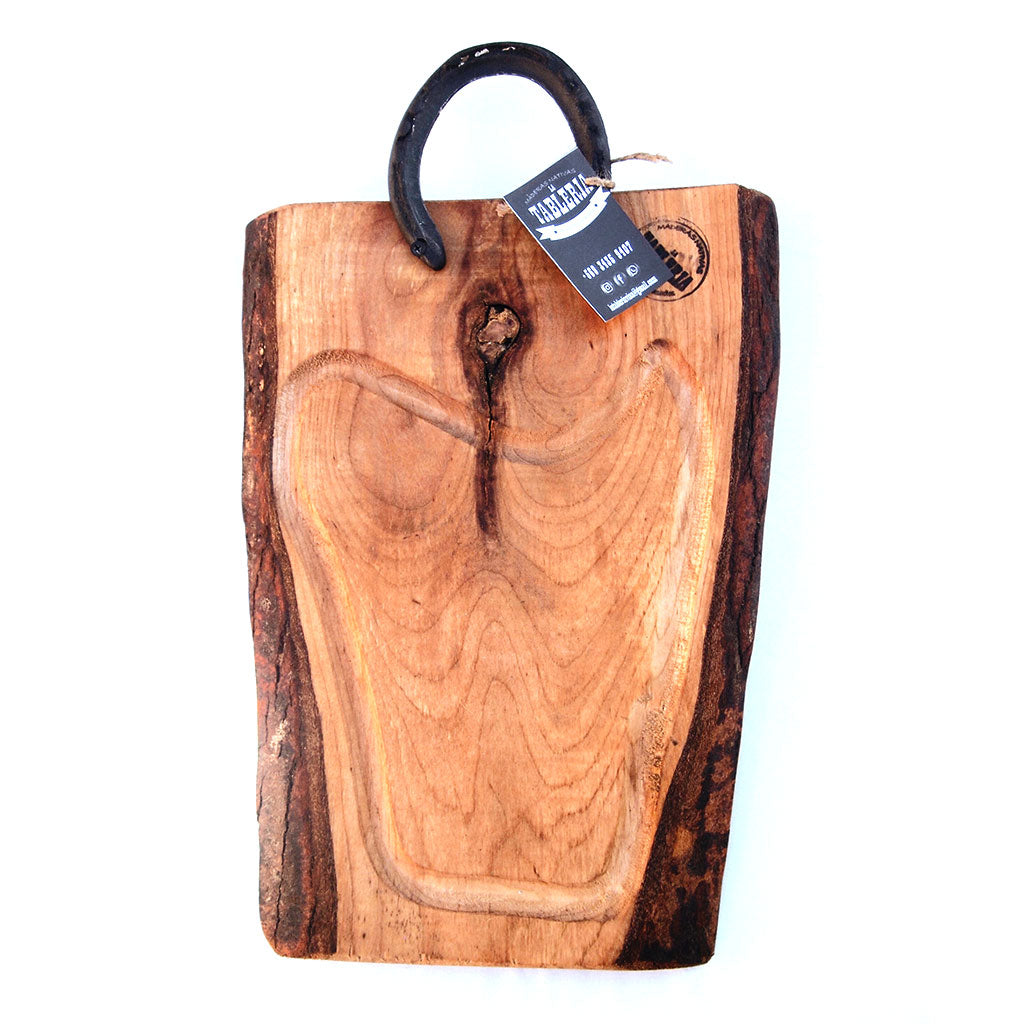 Tabla con herradura para asados