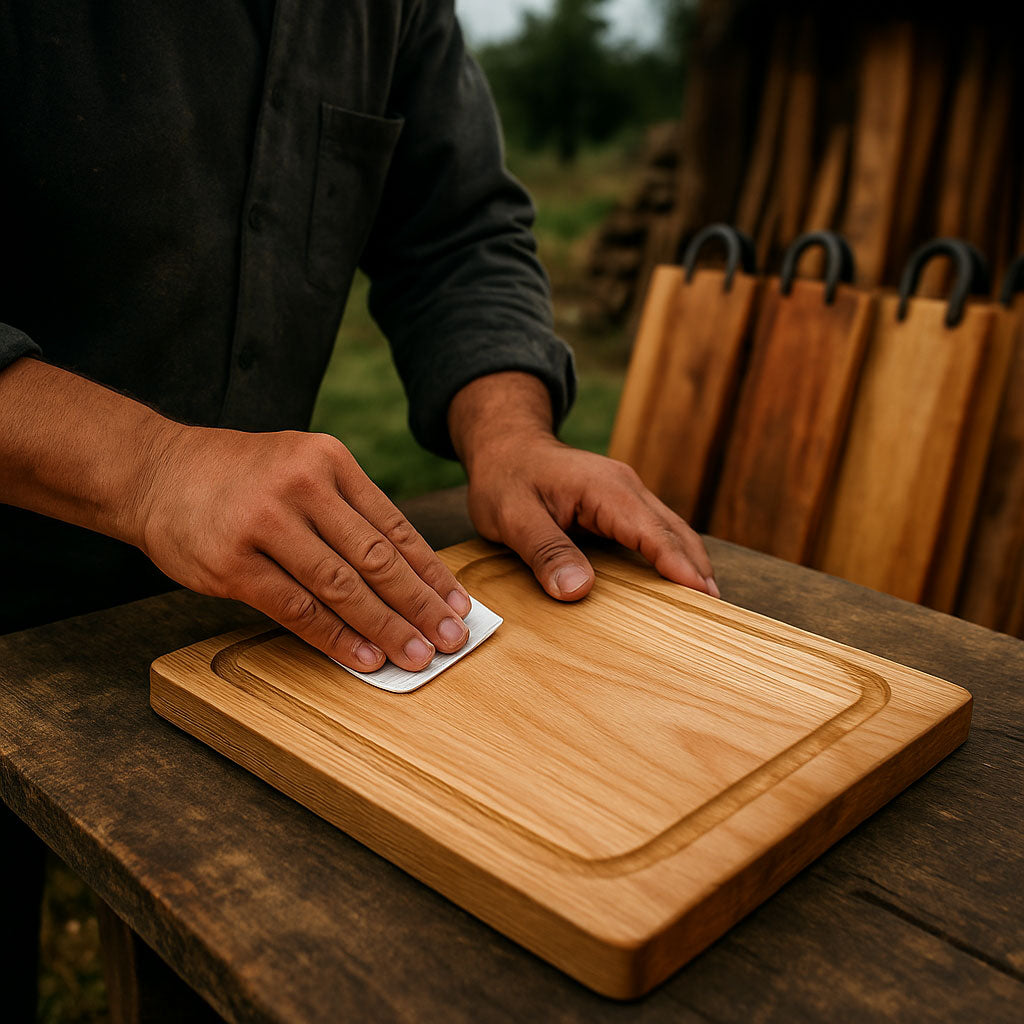 Tablas para asados y picoteos en maderas nobles