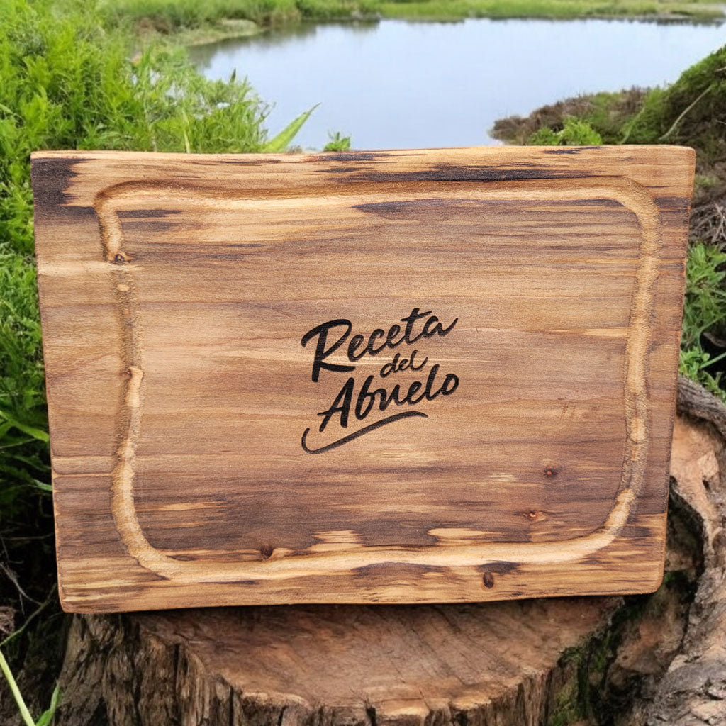 Tablas de asado con logotipo