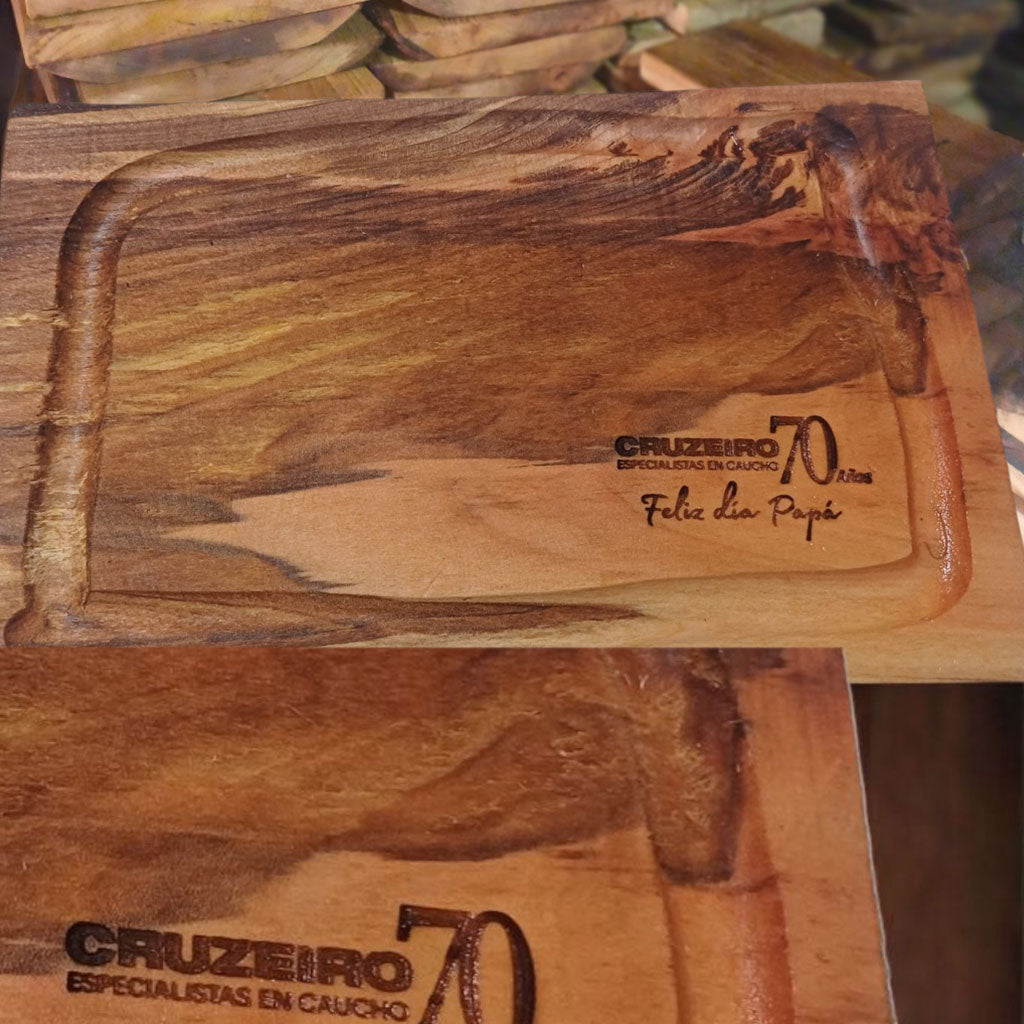 Tablas parrilleras con logotipo